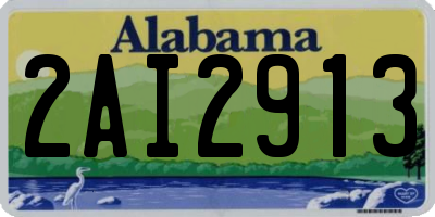 AL license plate 2AI2913