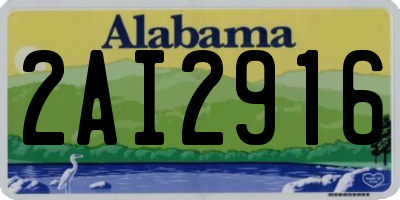 AL license plate 2AI2916