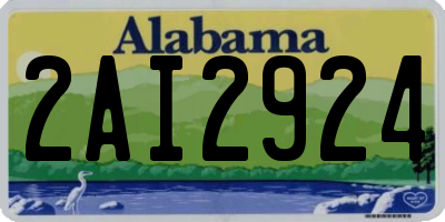 AL license plate 2AI2924