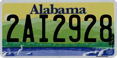 AL license plate 2AI2928