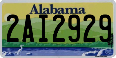 AL license plate 2AI2929