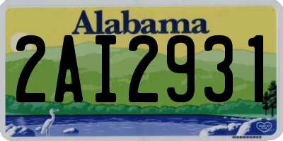 AL license plate 2AI2931
