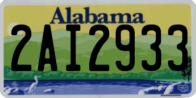 AL license plate 2AI2933