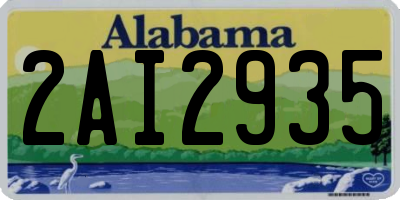 AL license plate 2AI2935