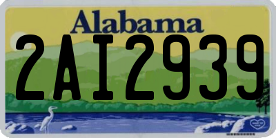 AL license plate 2AI2939