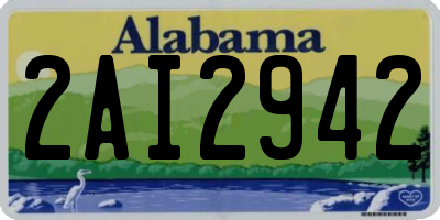 AL license plate 2AI2942
