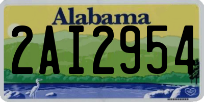 AL license plate 2AI2954