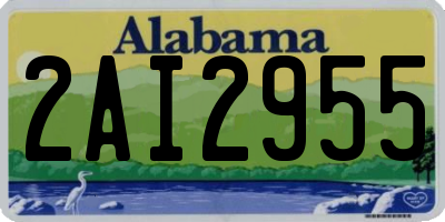AL license plate 2AI2955