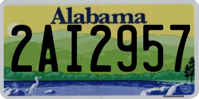 AL license plate 2AI2957