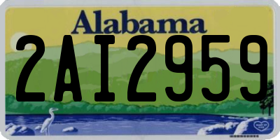 AL license plate 2AI2959