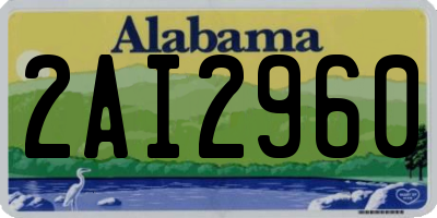 AL license plate 2AI2960