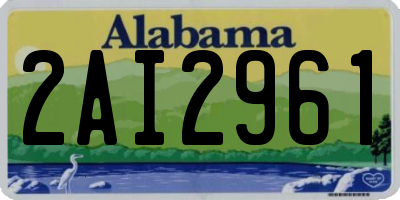 AL license plate 2AI2961