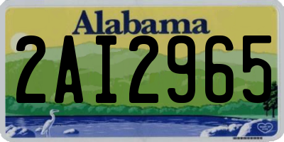 AL license plate 2AI2965