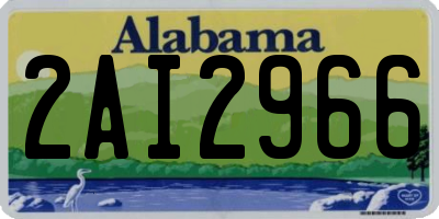 AL license plate 2AI2966