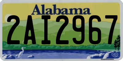 AL license plate 2AI2967