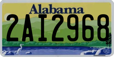 AL license plate 2AI2968