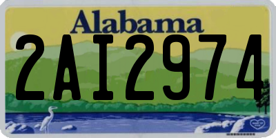 AL license plate 2AI2974