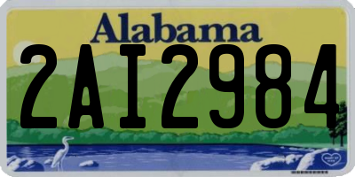 AL license plate 2AI2984
