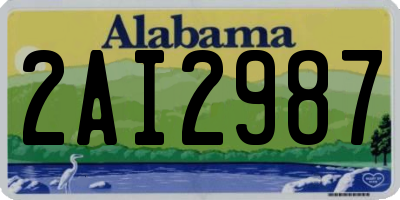 AL license plate 2AI2987