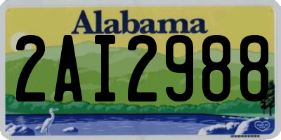 AL license plate 2AI2988