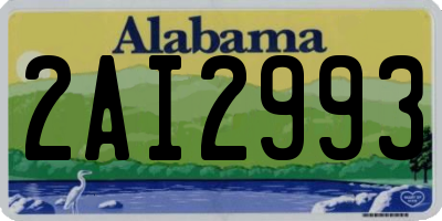 AL license plate 2AI2993