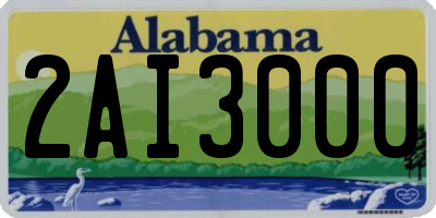 AL license plate 2AI3000