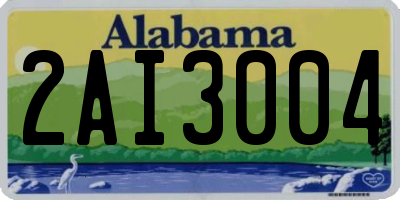 AL license plate 2AI3004