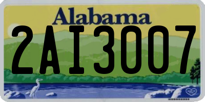 AL license plate 2AI3007