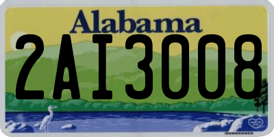 AL license plate 2AI3008