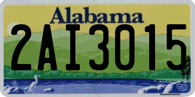 AL license plate 2AI3015
