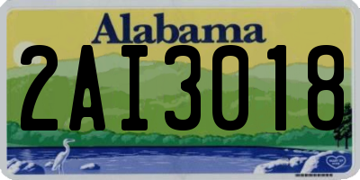 AL license plate 2AI3018