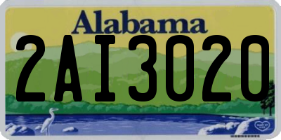 AL license plate 2AI3020