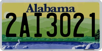 AL license plate 2AI3021