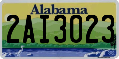 AL license plate 2AI3023