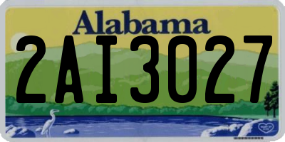 AL license plate 2AI3027