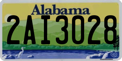 AL license plate 2AI3028