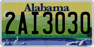AL license plate 2AI3030