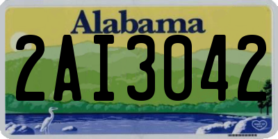 AL license plate 2AI3042
