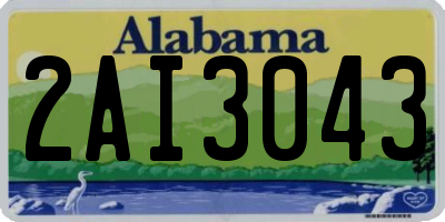AL license plate 2AI3043
