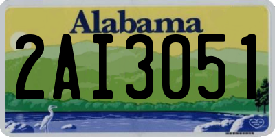 AL license plate 2AI3051
