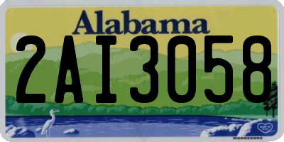 AL license plate 2AI3058
