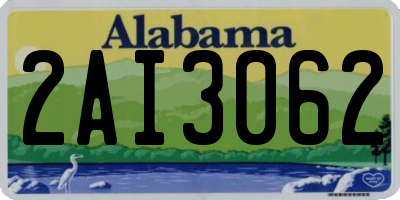 AL license plate 2AI3062