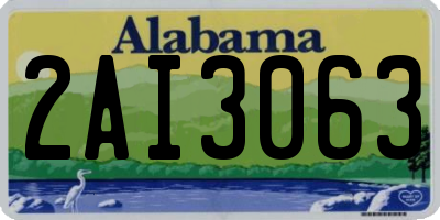 AL license plate 2AI3063