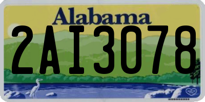 AL license plate 2AI3078