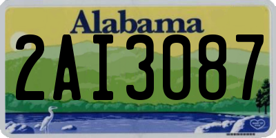 AL license plate 2AI3087
