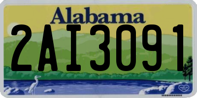 AL license plate 2AI3091