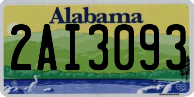 AL license plate 2AI3093
