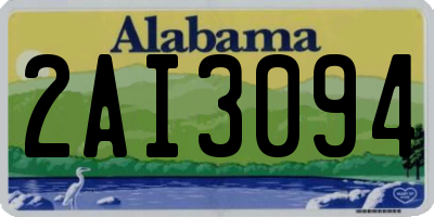 AL license plate 2AI3094