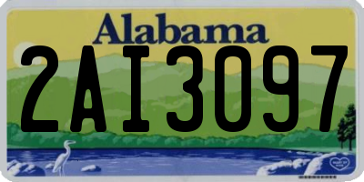 AL license plate 2AI3097