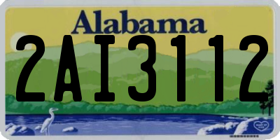 AL license plate 2AI3112
